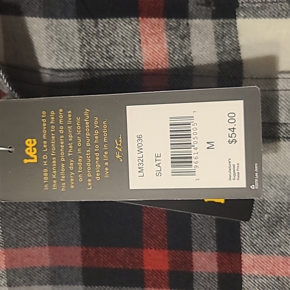 LEE BRAND MEN'S FLANNEL SHIRT SIZE MEDIUM - Picture 8 of 9